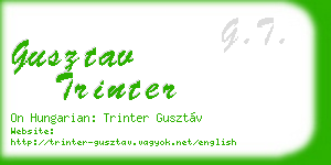 gusztav trinter business card