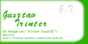 gusztav trinter business card